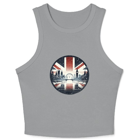 Winter London Travel Vintage Logo Crop Tank Top