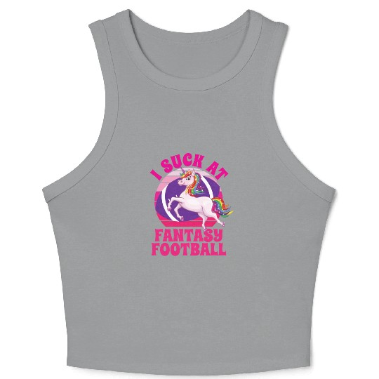 I Suck At Fantasy Football Crop Tank Top