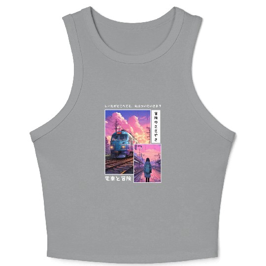 Ethereal Japanese Streetwear 90s Nostalgic Vaporwa Crop Tank Top