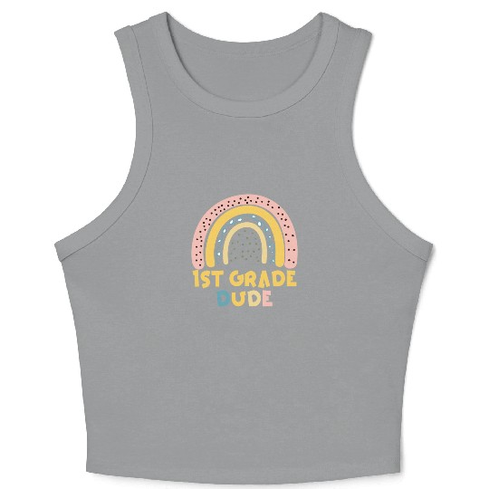 Kindergarten Teacher Funny Student 1st Graduation Crop Tank Top