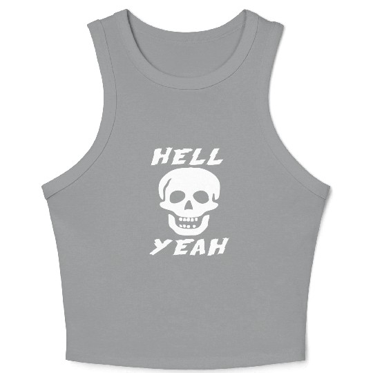 Stone Cold skull hell yeah Crop Tank Top
