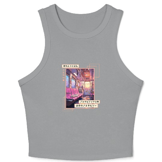 Japanese Aesthetic Subway Streetwear Vaporwave Ret Crop Tank Top