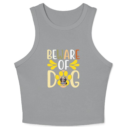 Beware Of Dog Crop Tank Top