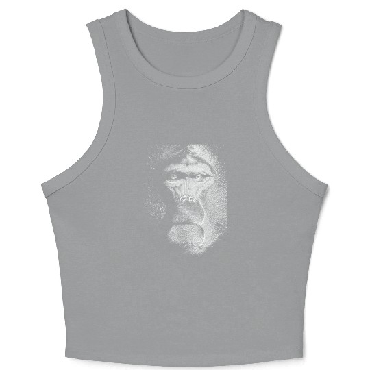Ape Gorilla Monkey Primate Macaque Chimpanzee Crop Tank Top