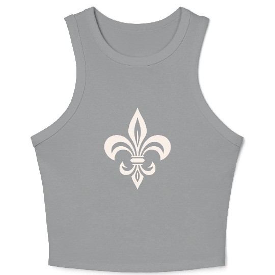Simple French lily Logo Crop Tank Top