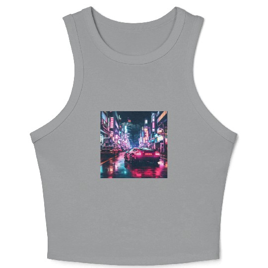Vaporwave Tokyo Crop Tank Top