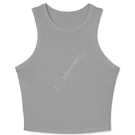 Guitar Player Gift Vintage Guitarist Crop Tank Top