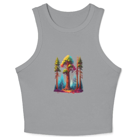 Redwood Forest - For Nature Lovers Crop Tank Top