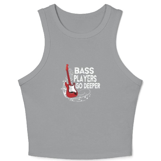 Funny Guitar Bass Players Bass Guitar Guitarist F Crop Tank Top