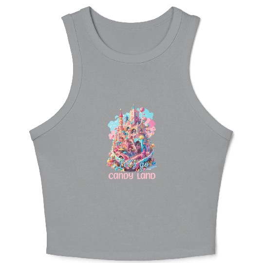 Let's Go Candy Land Graphic Crop Tank Top