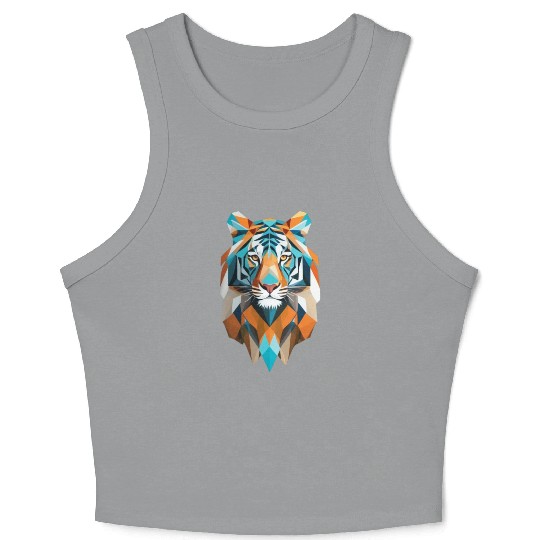 Painting Pixels: Animal lion Tales Crop Tank Top