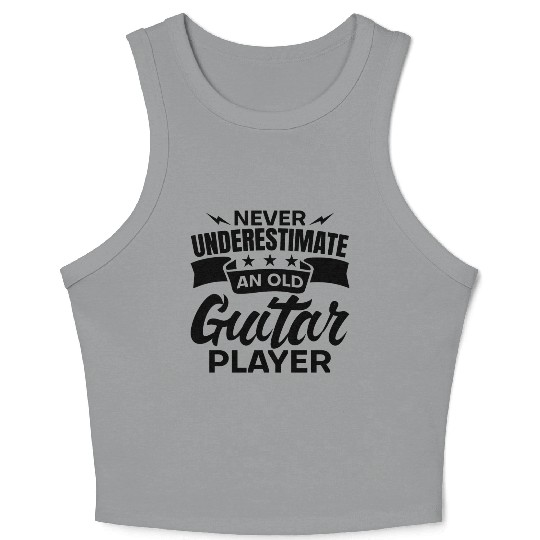 Old Guitar Player Crop Tank Top
