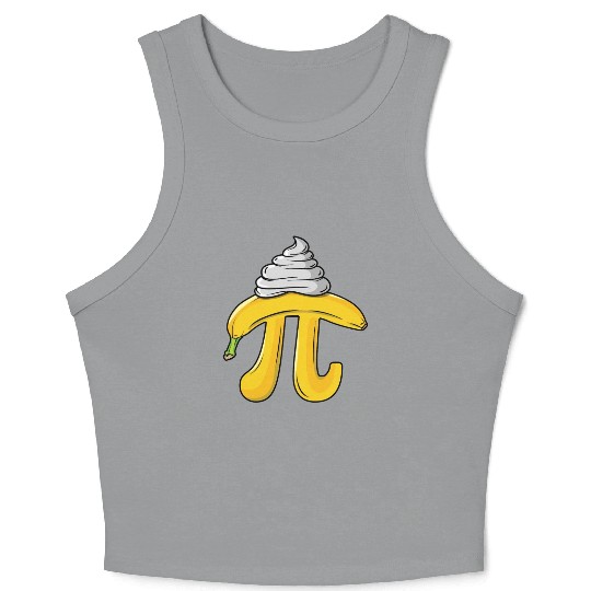 Banana Cream Pie Funny Pi Day Math Equations Crop Tank Top