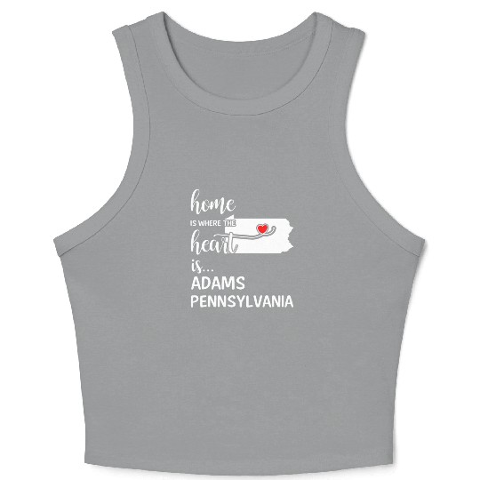 Adams County Pennsylvania Is Where My Heart Is Crop Tank Top