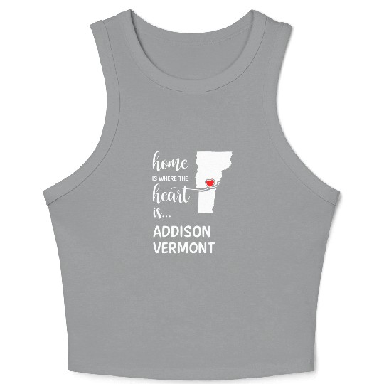 Addison County Vermont Is Where My Heart Is Gift Crop Tank Top