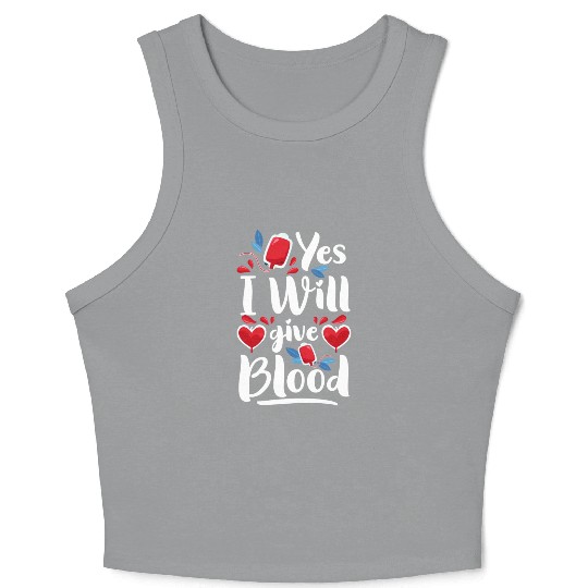 Blood Donations Thank You Savior Needle Crop Tank Top