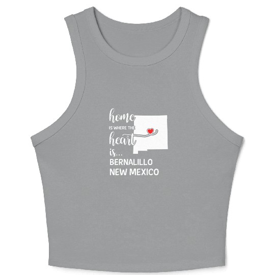 Bernalillo County New Mexico Is Where My Heart Crop Tank Top