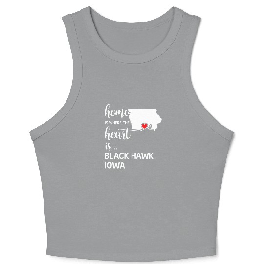Black Hawk County Iowa Is Where My Heart Is Gift Crop Tank Top
