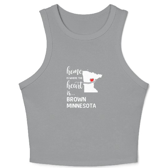 Brown County Minnesota Is Where My Heart Is Gift Crop Tank Top