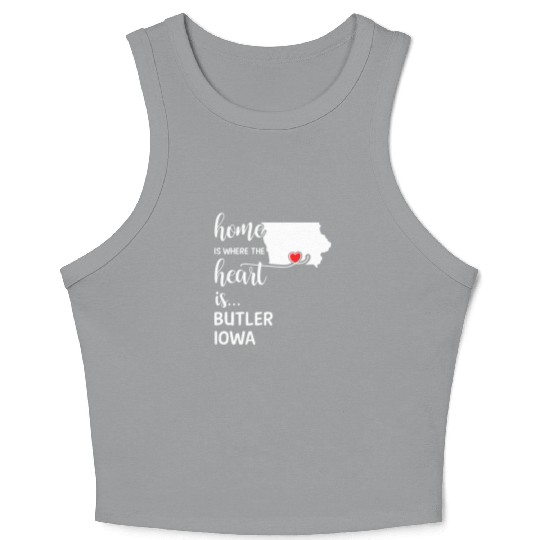 Butler County Iowa Is Where My Heart Is Gift Crop Tank Top