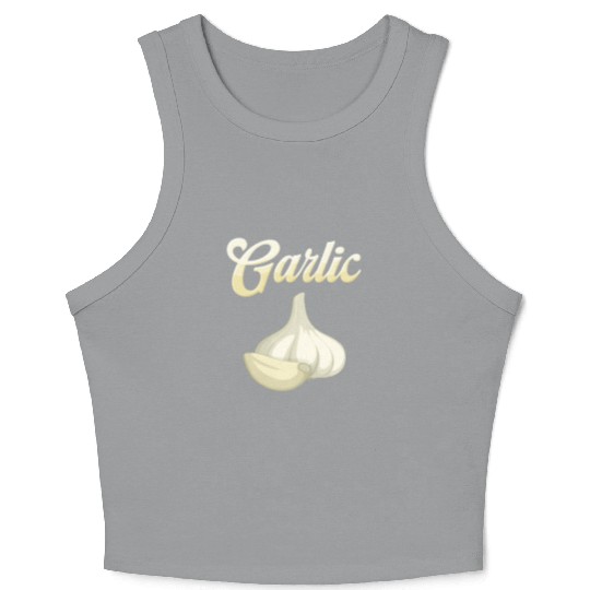 Garlic lover, Garlic Head, Garlic gift Crop Tank Top