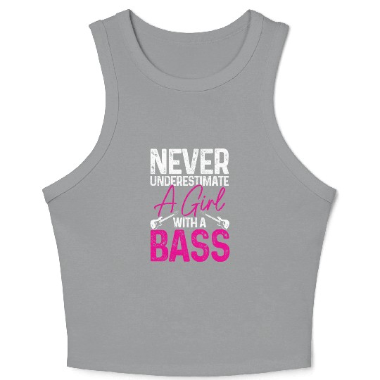 Bass Guitar Player Bassist Funny Gift Crop Tank Top