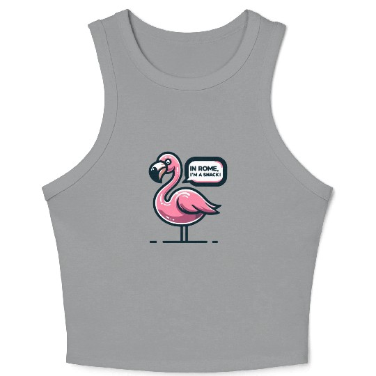 Flamingo Roman History Roman Empire Cuisine Crop Tank Top