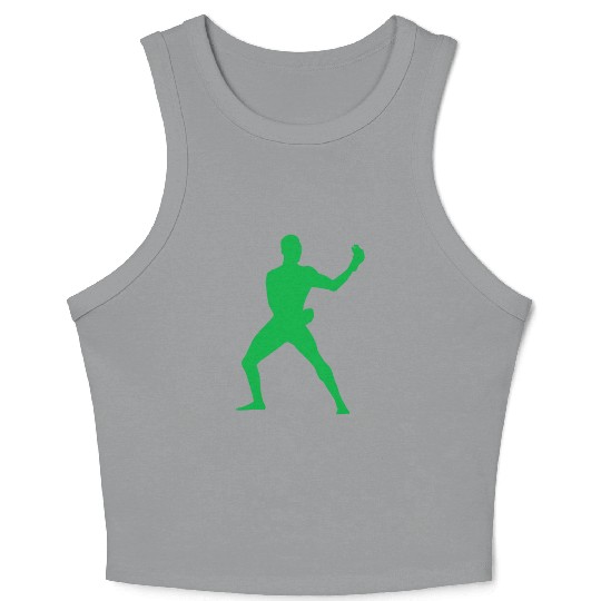 Israel Adesanya Green Active Crop Tank Top