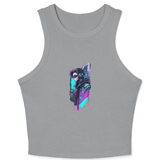 sci fi character v10 Crop Tank Top