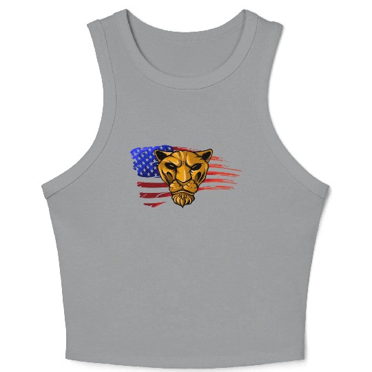 Lion Of Liberty Crop Tank Top