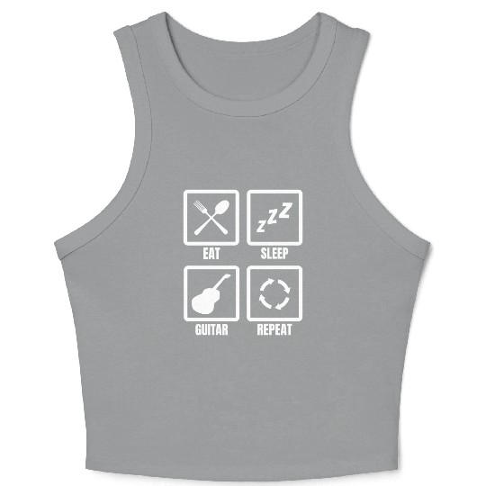 Guitar Player Daily Schedule Crop Tank Top