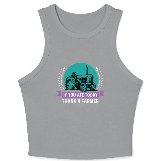 Thank a Farmer Thankful Person Gift Crop Tank Top