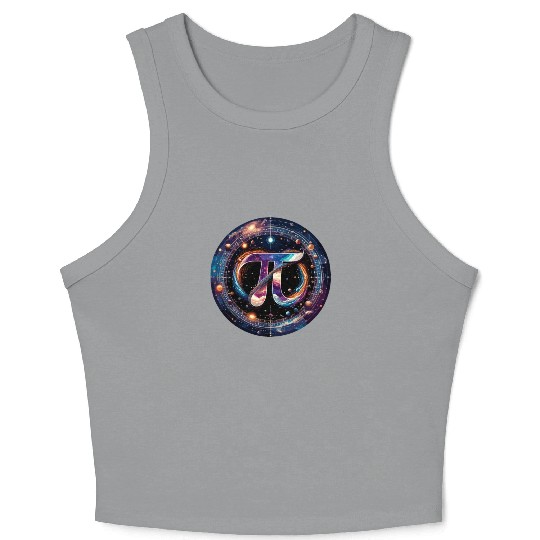 Funny Pi Day 2024 3,14 Pi Number Symbol Math Crop Tank Top