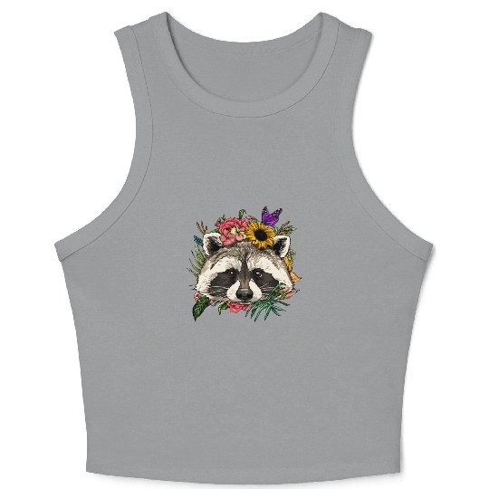 Floral Rac Spring Nature Rac Crop Tank Top