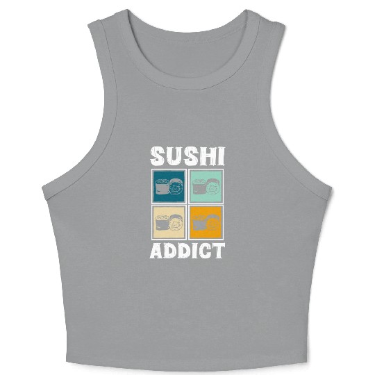 Sushi Delicious Kawaii Cuisine Crop Tank Top