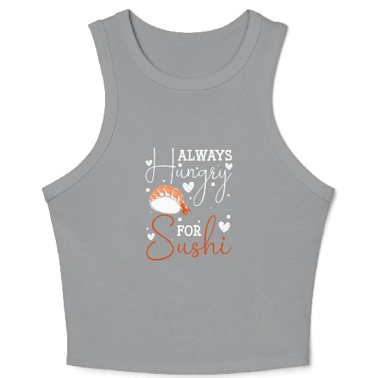 Japanese Fish Maki Cuisine Crop Tank Top