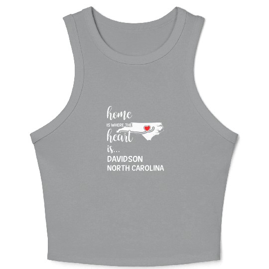 Davidson County North Carolina Is Where My Heart Crop Tank Top