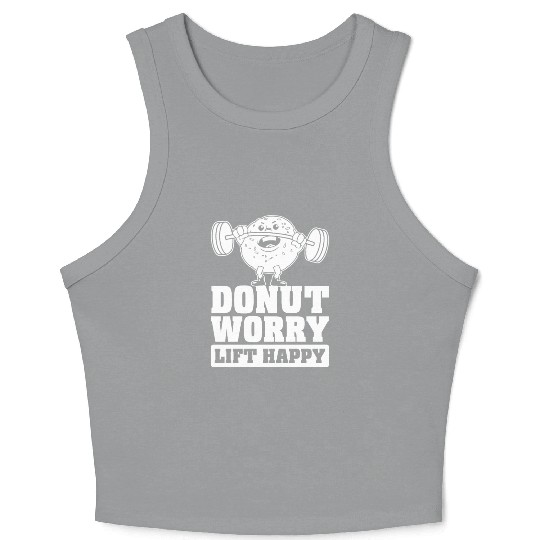 Fitness Donut Funny Donut Gym Crop Tank Top