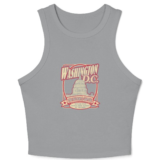 Washington D.C. Souvenir Satire Crop Tank Top