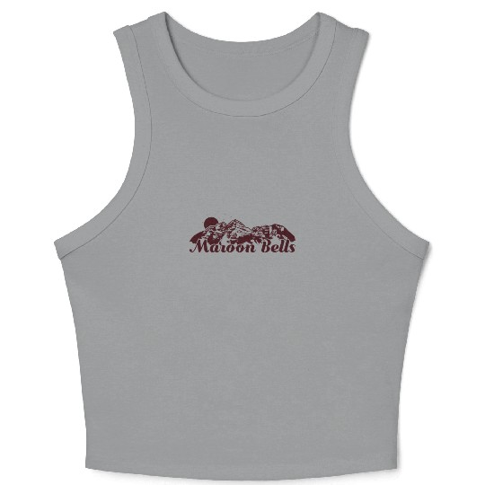 Maroon Bells Elk Mountains Colorado Crop Tank Top