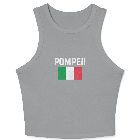 Pompeii Flag Italy Geology Crop Tank Top