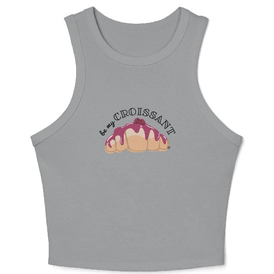 Be My Croissant Doodle Crop Tank Top
