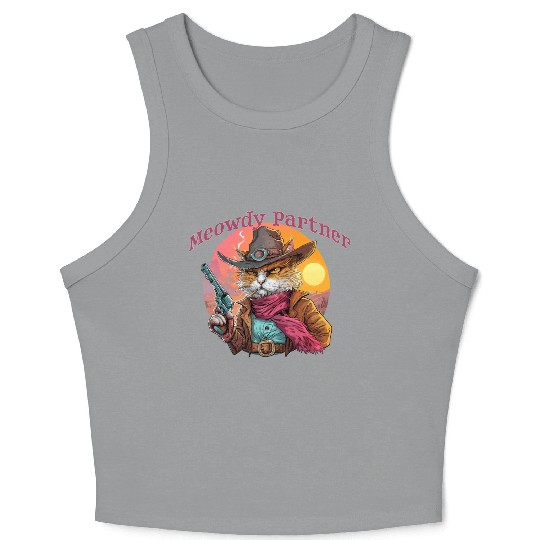 Purrfect Outlaw Showdown - Meowdy Partner Crop Tank Top