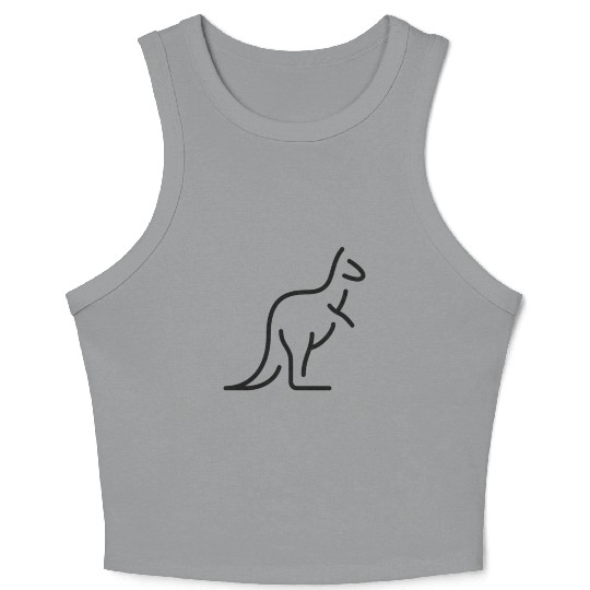 Skippys black Kangaroo Crop Tank Top