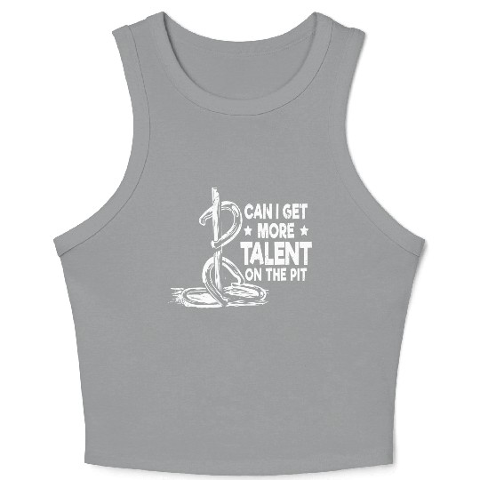 Funny Horseshoe Pitching Crop Tank Top