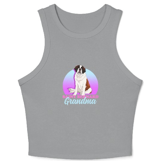 St. Bernhard Dog Saint Bernard Grandma Crop Tank Top