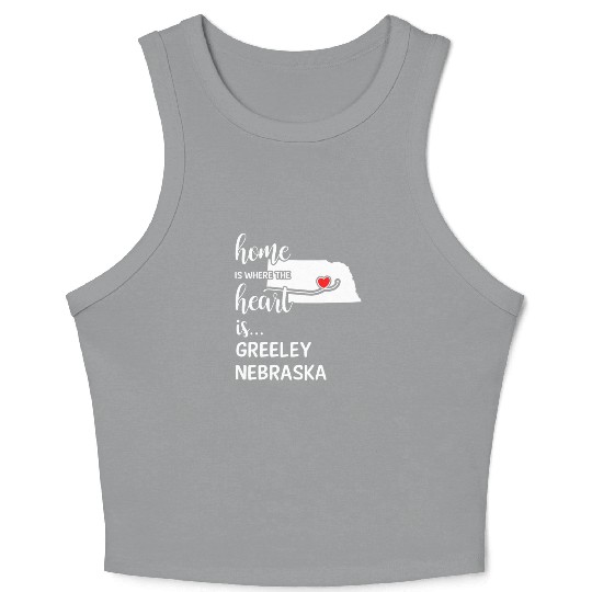 Greeley County Nebraska Is Where My Heart Is Gift Crop Tank Top