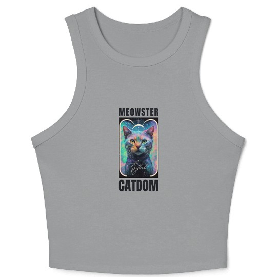 Cat Lovers, Catdom, Meow Meow Crop Tank Top