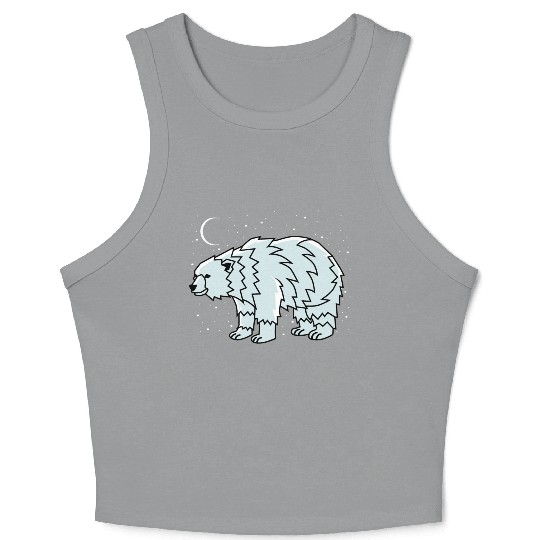 Tribal Polar Bear Indigenous Gift Crop Tank Top