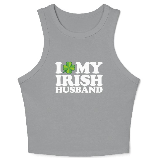 I Love My Irish Husband Couple St Patrick's Day Crop Tank Top